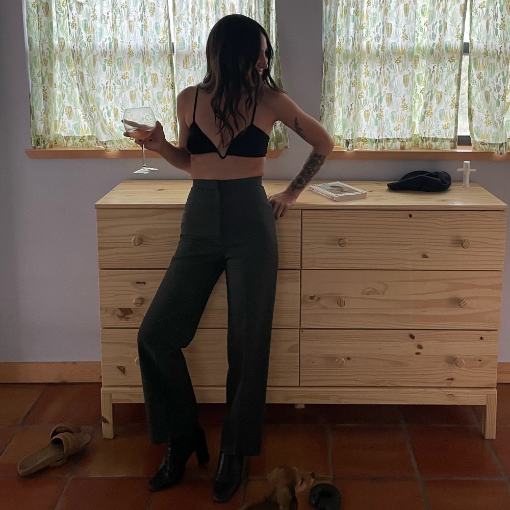 Vintage Highwaisted pleated pants.